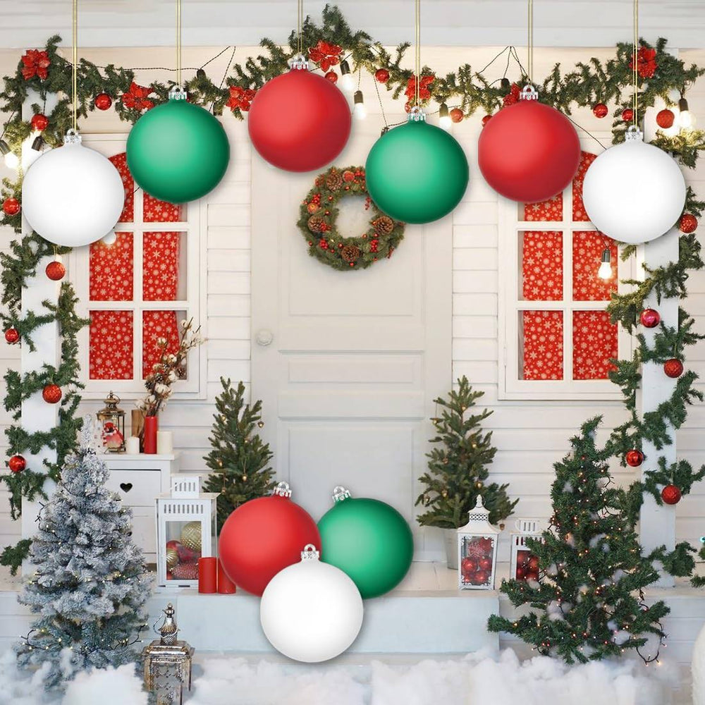 9 Pcs Outdoor Christmas Decorations Yard Signs,Christmas Inflatable Ball Shape Ornaments Decor for Front Door and Yard Tree Home Party Supplies