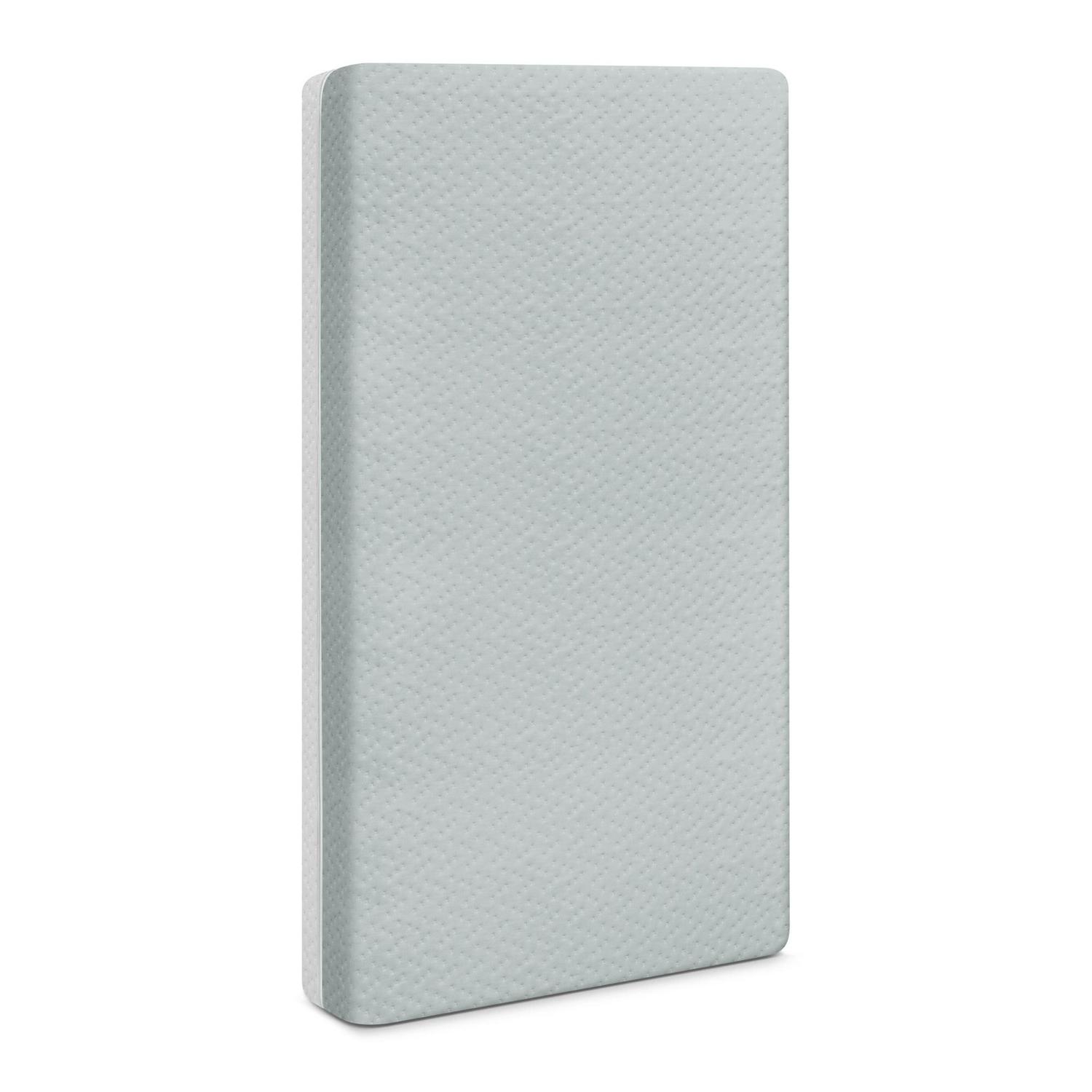 Delta Children Winter Breeze Mattress - Breathable Baby Crib and Toddler Mattress W Cloud Core. Machine Washable Cover. GREENGUARD Gold. Waterproof. Sustainably Sourced Fiber Core. Artic Blue/White