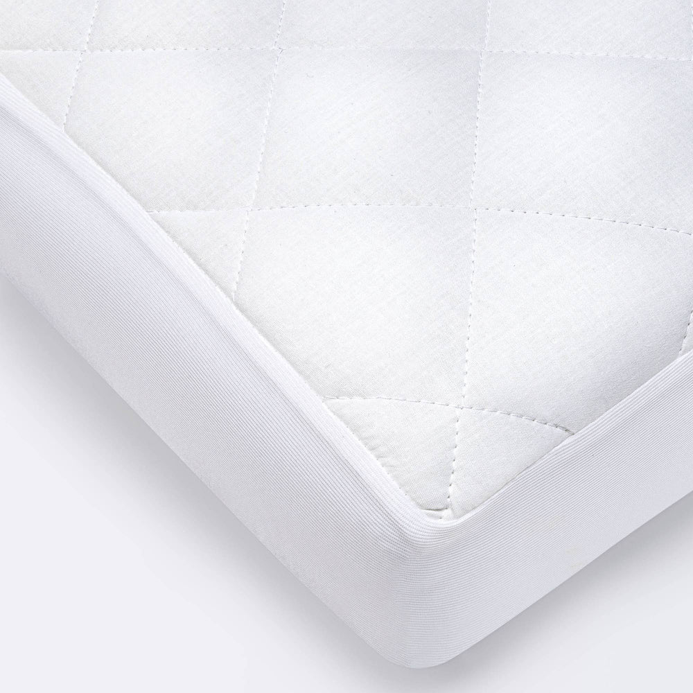 Waterproof Fitted Crib and Toddler Mattress Pad Cover - Cloud Island White